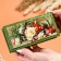 Casket - a bill "Bouquet of flowers", green, 8.5 × 17 cm, lacquer miniature