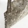 Bag-clate without fastening, silver color