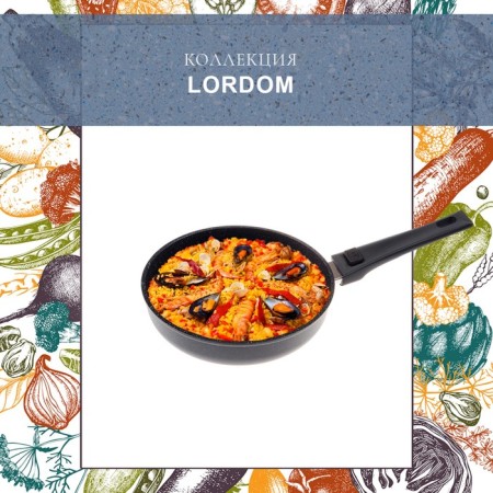 Deep pan-LORDOM pan, the removable handle of Soft-Touch, with a lid, d = 22 cm-1
