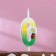 Candle for the cake "Chamomile", 10.2 cm, multi -colored number "0"