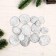 Decor made of wood “SPILA” silver, set 55 g, size: from 2 to 10 cm