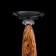 Helix candlestick, orange, 46 cm
