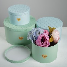 Set of boxes 4 in 1, gift packaging, “Love”, 16 x 16 x 10 - 25 x 25 x 15 cm
