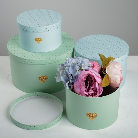 Set of boxes 4 in 1, gift packaging, “Love”, 16 x 16 x 10 - 25 x 25 x 15 cm