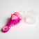 Nibbler for feeding, with silicone mesh "heart", pink color