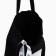 Shoper with vahue tape, 35x0.5x40 cm, black color