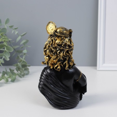 NECSK Polystone "Krishna with flute" 11x11x18.6 cm-2