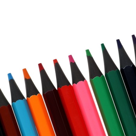 Pencils 12 colors in a tube, hexagonal, plastic-6