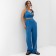 Women's trousers, free cut MIST MUSLIN size XS, col. blue
