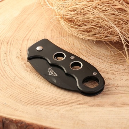 Folding Klyk knife 15cm, blade 76mm/2mm, hilt metal with a ring-2