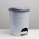 Garbage container with pedal, 7 l, marble color