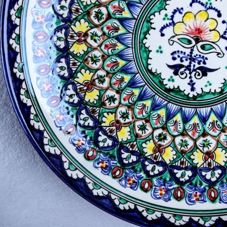 Largan Rishtan ceramics "Patterns", 32 cm, blue-5