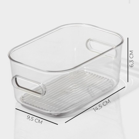 LADOM storage container, 14.5 × 9.5x6.3 cm, transparent color-2
