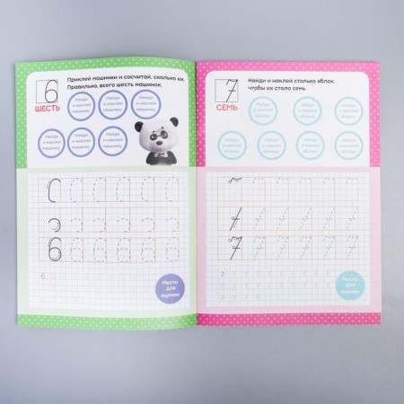 Records with stickers, set 2 pcs 20 pp., A5, Masha and the bear-7