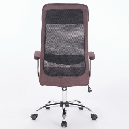 Office armchair Brabix "Flight ex-540", chrome, fabric, mesh, brown-4