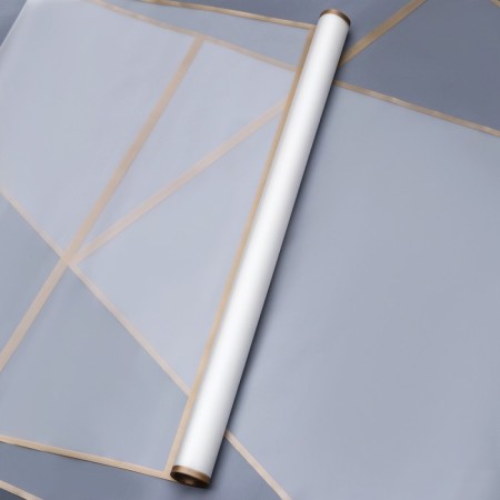 Flower film "Bronze Strip", transparent, 57cm x 10m-3