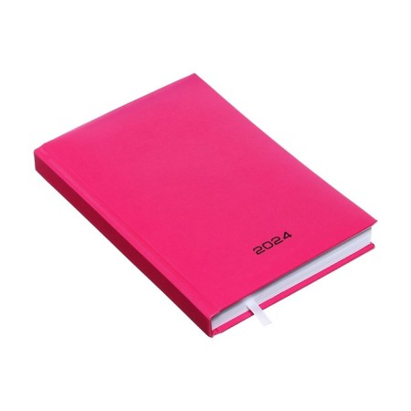 Dated diary 2024, A5, 176 sheets, Attomex.even, Bumvinyl cover, Lasse, Blok 70 g/m2, pink-1