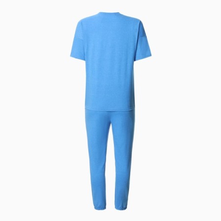 Female set (T -shirt/pants), blue color, size 52-8