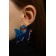 Acrylic earrings "radiance" butterflies, blue color