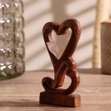 Souvenir tree "Two hearts" Brown 15x11x3 cm-1