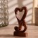 Souvenir tree "Two hearts" Brown 15x11x3 cm