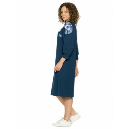 Female dress, size s, dark blue color-2