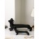 Set of figures "Dachshund", polystone, 35 cm, black matte color