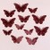 Set for decorating "Butterflies", 12 pieces, color pink gold