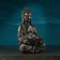 Piggy bank "Buddha with lotus" Gray stone, 31cm
