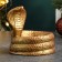 Snowstick "Snake of Cobra" burgundy with gilding, 8x5cm