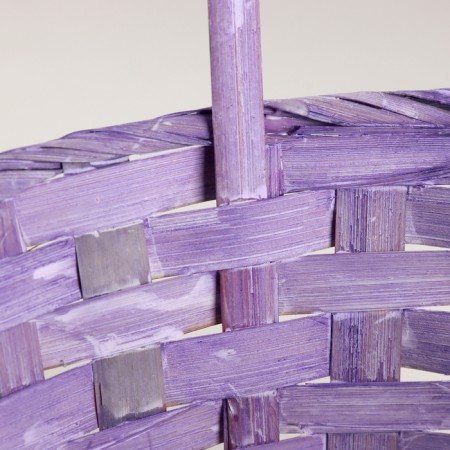A set of baskets of 3 pcs, d21x10xh36cm, lilac, bamboo-3