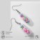 Earrings "Capsules", colored in silver