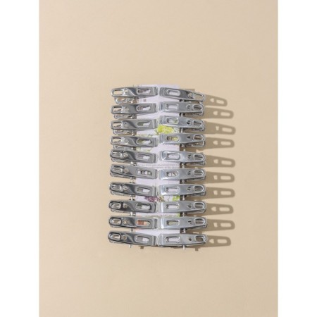 Clothespins of linen shade, 4.5 cm, 20 pcs, silver color-3