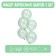 Latex ball 12 ", crystal, set 5 pcs., Green color