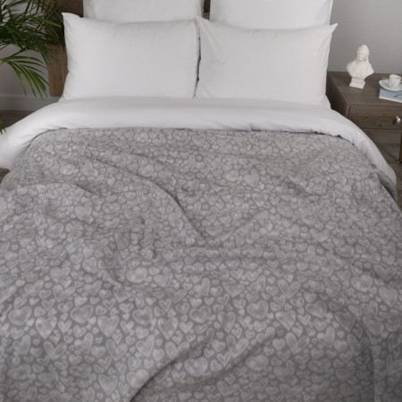 Fleet “Watercolor Hearts” plaid, size 150x200 cm, color gray color-1