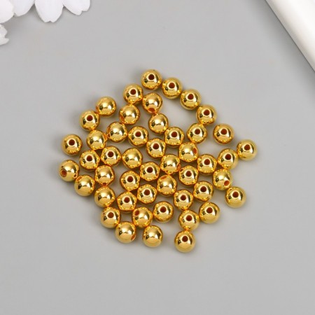 Beads for creativity plastic "Gold" d = 0.8 cm set 500 grams-2
