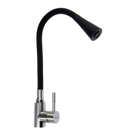 Accoona A9890F-3 kitchen mixer, single-leaf, flexible spout, 2 modes, black-1