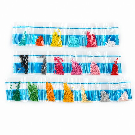 Diamond mosaic-sticker with full filling for children "Bright Summer", a set for creativity-4