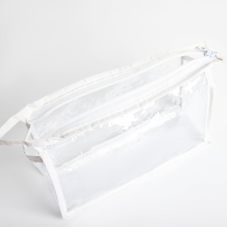 Cosmetic bag with lightning, white/transparent color-3