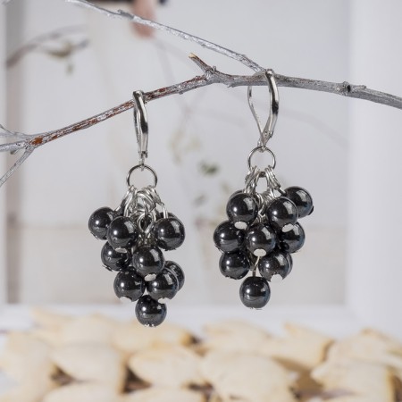 Earrings postponement Shar No. 6 “Gematite” clusters
