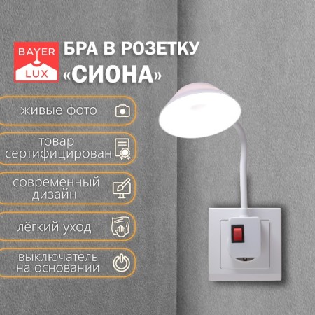 Sconces in the socket "Zion" LED 2W white 10x6x26.5 cm