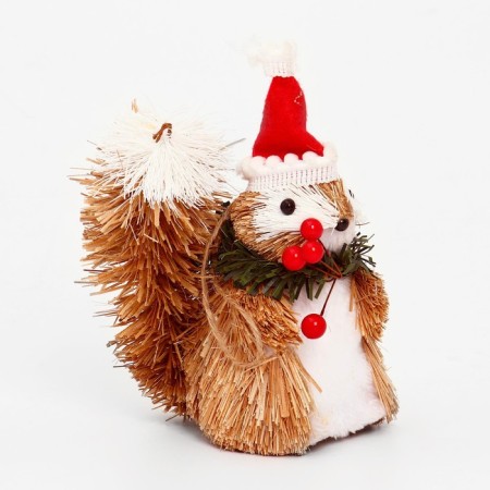 Decorative suspension "Squirrel in the New Year's cap" 12 × 7 × 15 cm-3