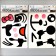 Plastic sticker on a closet/refrigerator "Muzzle" mix 53x33 cm