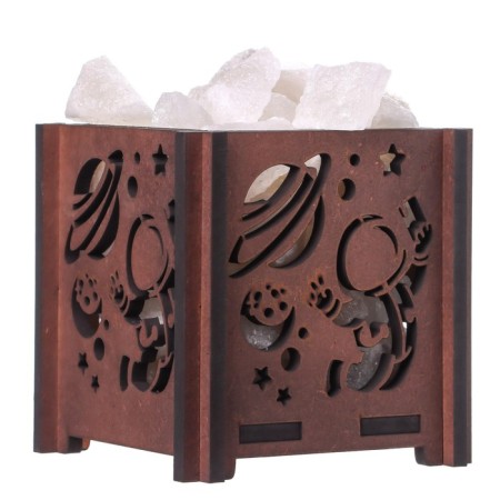 Salt lamp "Cosmonaut" E14 15W Dimmer Bel. salt 1.8 kg 12x12x15 cm