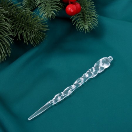 Christmas tree icicles "icicle luxury" (set 12 pcs) pattern, 13 cm-1
