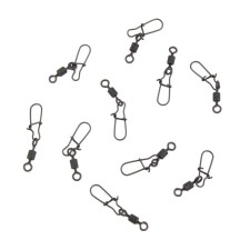 Twal with a fastener Namazu Pro Rolling Ribbed Swivel, Carbon, size 6. Test-27 kg