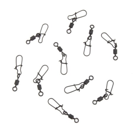 Twal with a fastener Namazu Pro Rolling Ribbed Swivel, Carbon, size 6. Test-27 kg