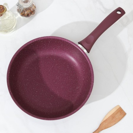 Trendy Style pan, d = 24 cm, plastic handle, anti -stick coating, purple color-1