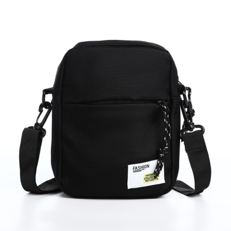 Youth bag with lightning, external pocket, black color