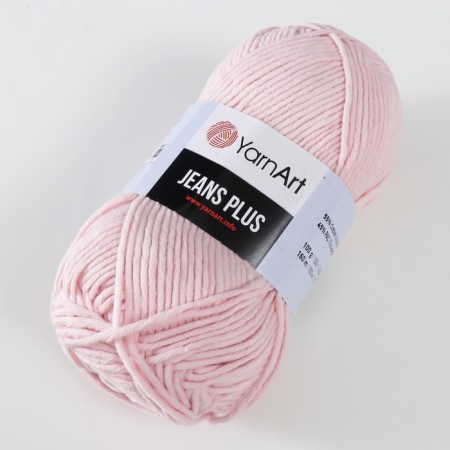 Yarn "Jeans Plus" 55% cotton, 45% acrylic 160m/100g (18 pink)-1